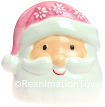 Retro Pink Santa Claus Ceramic Holiday Christmas Napkin Holder Brand New - £31.96 GBP