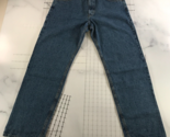 Vintage Full Blue Jeans Mens 36x32 Blue Straight Leg High Rise Relaxed Fit - £21.91 GBP