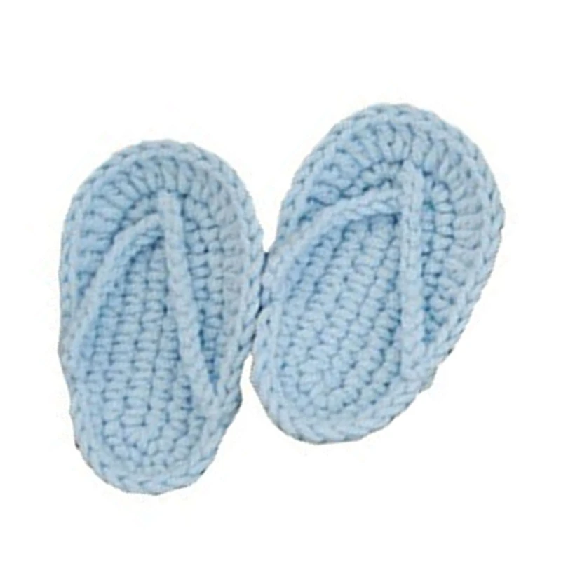 B2EB Cute Crocheted Flip-flops for Newborn Photography   Slippers Baby Photograp - $40.62