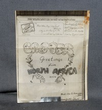EASTER SKETCH GREETINGS FROM NORTH AFRICAN1944 WWII Military V-Mai - $9.89