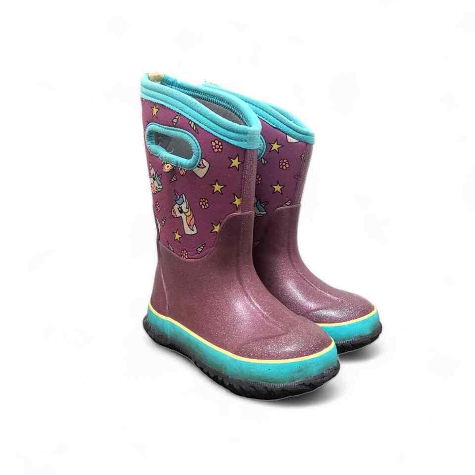 Primary image for Bogs Purple Unicorn Rainboot - Kid's Size 11