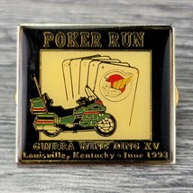 Vintage GWRRA 1993 Poker Run Wing Ding XV Louisville Kentucky Enamel Pin... - $4.99