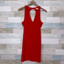 Silence &amp; Noise Seamed Ponte Cut Out Dress Red Urban Outfitters Womens M... - $19.79