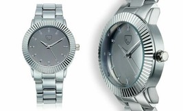 NEW Picard &amp; Cie 62623505 Bellona Ladies All Silver Tone Watch W Silent Tick 30M - £20.20 GBP