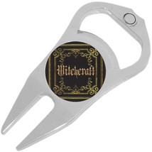 Witchcraft Gold Black Golf Ball Marker Divot Repair Tool Bottle Opener - £9.40 GBP