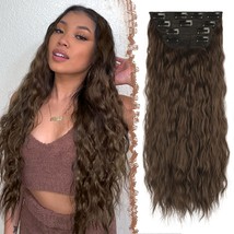 4PCS Clip in Extensions Thick Wavy Clip in Hair Extensions - £29.88 GBP
