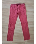 J Crew Flex Slim Fit Chino Dress Pants, Men&#39;s 32x34, Red/Salmon - $16.99