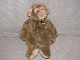 Russ Berrie Jimby Plush Monkey 8in Tipped Brown Poseable Unjointed Stuff... - £21.80 GBP