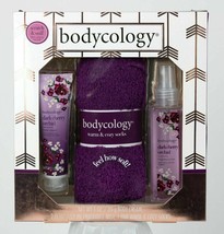 BRAND NEW Bodycology Dark Cherry Orchid 3-Piece Gift Set New In Box - £11.89 GBP