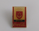 Singapore Olympic Games &amp; Coca-Cola Lapel Hat Pin - £5.83 GBP
