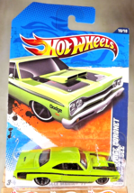 2011 Hot Wheels #110 Muscle Mania 10/10 69 Dodge Coronet Super Bee Green w/MC5Sp - £8.04 GBP
