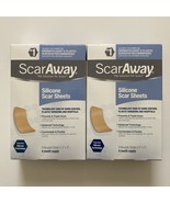 EXP 01/24 - 2 Pack - ScarAway Silicone Scar Sheets, 8 Count Each - £27.48 GBP