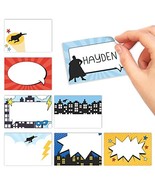 Superhero Name Tag Stickers | Set of 56 | Classroom Supplies - $16.28 CAD