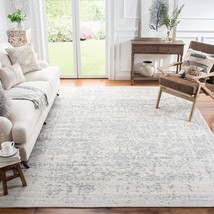 SAFAVIEH Madison Collection Area Rug - 5&#39;3&quot; x 7&#39;6&quot;, Silver &amp; Ivory, Snowflake Me - £78.20 GBP