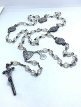VINTAGE CRYSTAL ROSARY FROM ROMA ITALY ROME EXTRA STRONG - $599.64 MXN