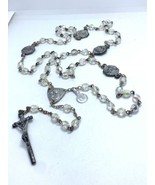 VINTAGE CRYSTAL ROSARY FROM ROMA ITALY ROME EXTRA STRONG - £26.16 GBP