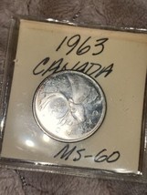 CANADA - Elizabeth II - Silver 25 Cents - 1963 - Km-52 - Uncirculated - £3.17 GBP