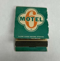 Motel 6 Sechs Vintage Grün Streichholzbriefchen Abdeckung America&#39;s Greatest Neu - £17.68 GBP