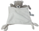 Carters plush off-white pacifier holder tan teddy bear security blanket ... - $6.92
