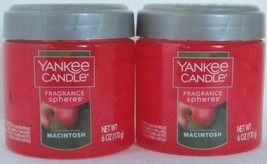 Yankee Candle Fragrance Spheres Odor Neutralizing Beads Lot Set of 2 MACINTOSH - £21.02 GBP
