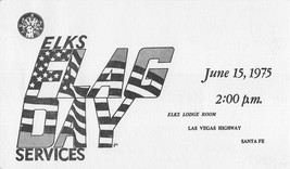 Vintage 1975 Elks Flag Day Post Santa Fe, NM 5.5 x 3.75 in - £9.66 GBP