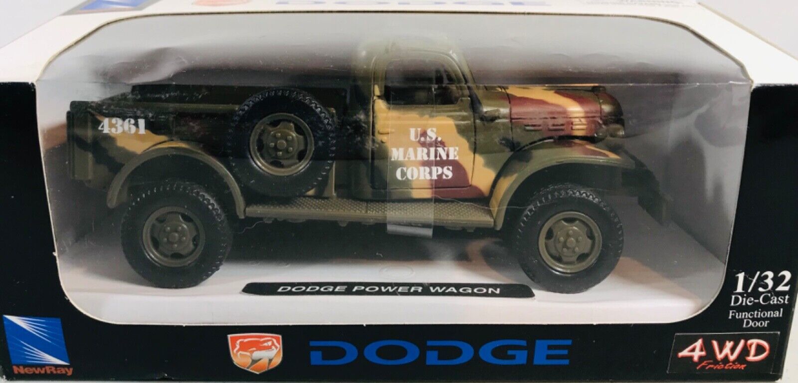 NewRay Dodge Power Wagon WW2 U.S. Marine Corps Truck 1/32 Scale - $24.70
