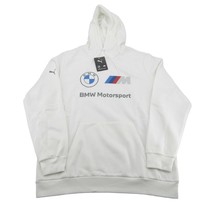 Puma BMW M Motorsport Essentials White Fleece Hoodie Men&#39;s Size XXL NEW - £37.92 GBP