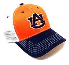 Eliminator Auburn University Tigers Logo Curved Bill Mesh Trucker Snapback Hat - £18.46 GBP