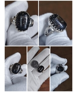 Solid Combined Peg Silver Ring Chiseled Jug Handle Stem - $282.00