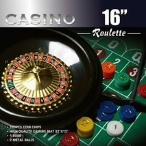 DA VINCI 16 Inch Roulette Wheel Game Set with Small Size Felt  - £55.94 GBP