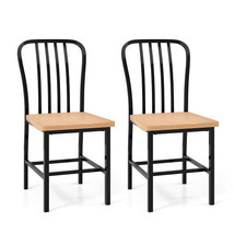 Armless Spindle Back Dining Chair Set of 2 with Ergonomic Seat-Black - Color: Bl - $3,251.57 MXN