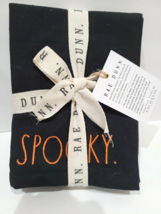 Rae Dunn Halloween Boo Spooky Trick or Treat Fabric Cloth Dinner Napkins S/4 - £23.60 GBP