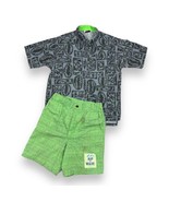 Vintage 90s Gray Green Neon Surf Skate Cool USA T-shirt Boys S 8/10 Shor... - £30.96 GBP