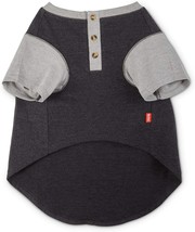 Reddy Charcoal &amp; Grey Colorblocked Jersey Dog Henley T-Shirt, X-Large By: Reddy - £12.56 GBP