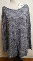 Athleta Pose Layered Top Womens XL Gray Open Back Long Sleeve Shirt Work... - $422.93 MXN