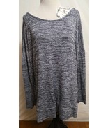 Athleta Pose Layered Top Womens XL Gray Open Back Long Sleeve Shirt Work... - $422.93 MXN