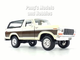 1978 Ford Bronco - Cream - Brown - 1/24 Scale Diecast Model - Motormax (No Box) - £29.27 GBP