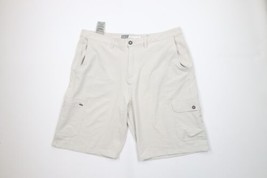 New Buckle BKE Mens 40 Hybrid Athletic Fit Knit Stretch Cargo Shorts Stone Beige - $59.35