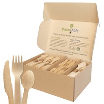 | Disposable Wooden Cutlery Mix | 480 Count | Backyard Compostable - $71.99