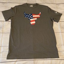 Under Armour Heatgear Rock Project Mens Size XL USA  American Flag T-Shirt - $19.59