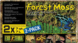 Exo Terra Forest Moss Tropical Terrarium Reptile Substrate 7 quart - 2 count Exo - £22.84 GBP