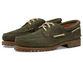 Timberland Men&#39;s Authentics 3 Eye Classic Lug Sneaker, Dark Green Nubuck 1, 7 - £140.97 GBP