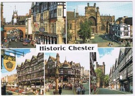 United Kingdom UK Postcard Historic Chester Multi View  - £2.32 GBP