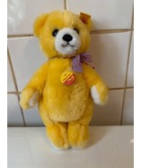 Super Cute 8” Steiff YELLOW “Happy Petsy” Plush Teddy Bear W/ Chest &amp; Ea... - €25,38 EUR