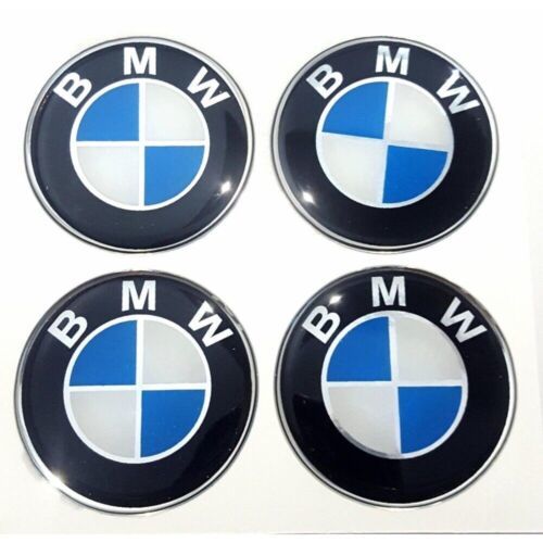 BMW Sticker Wheel Center Caps Rasin 60mm.( 6CM.) FITS OEM 1set Emblem Logo Decal - £18.67 GBP