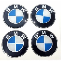 BMW Sticker Wheel Center Caps Rasin 60mm.( 6CM.) FITS OEM 1set Emblem Lo... - £18.82 GBP