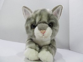 Aurora Miyoni Tots Gray Striped Tabby Kitty Cat Kitten Plush 10” Realistic - £8.86 GBP