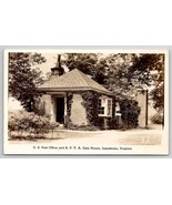 Jamestown VA RPPC U.S. Post Office And A.P.V.A. Gate House Postcard Q23 - £4.75 GBP