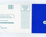 Braniff International SORRY Form Postcard To Cover Cleaning Expense - £15.81 GBP