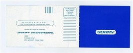 Braniff International SORRY Form Postcard To Cover Cleaning Expense - £15.68 GBP